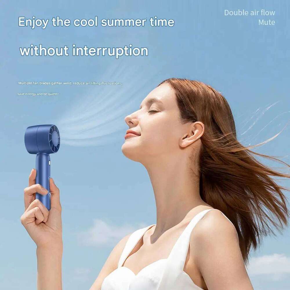Turbo handheld small fan USB charging mini outdoor portable lightweight desktop stand with long-lasting battery life - view 5