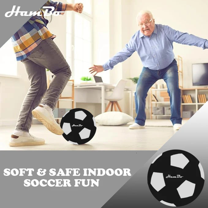 Silent Football Size 7 5 3 for Adults Children Mute Bouncing Indoor No Noise Airless Soccer Ball Foam Fun Sports Games y260416