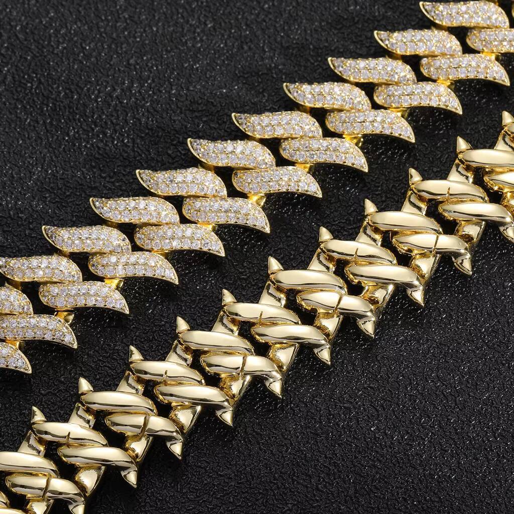 VVS Moissanite Diamond 925 Sterling Silver Cuban Chain Bracelet Trend Hip Hop Bracelet Hot Sale Luxury Jewelry Custom for Women