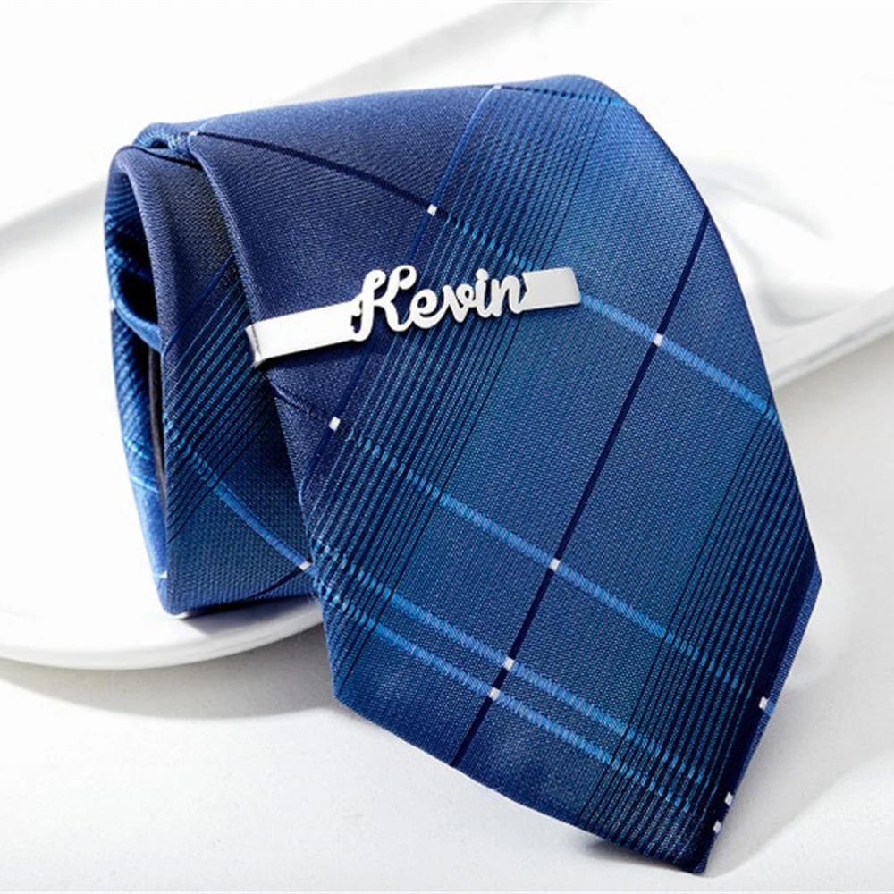 Personalized Tie Clip For Men Suit Accessories Customized Name Tie Clip Stainless Steel Tie Bar For Husband Groomsmen Gifts 260403wwBJ - view 6