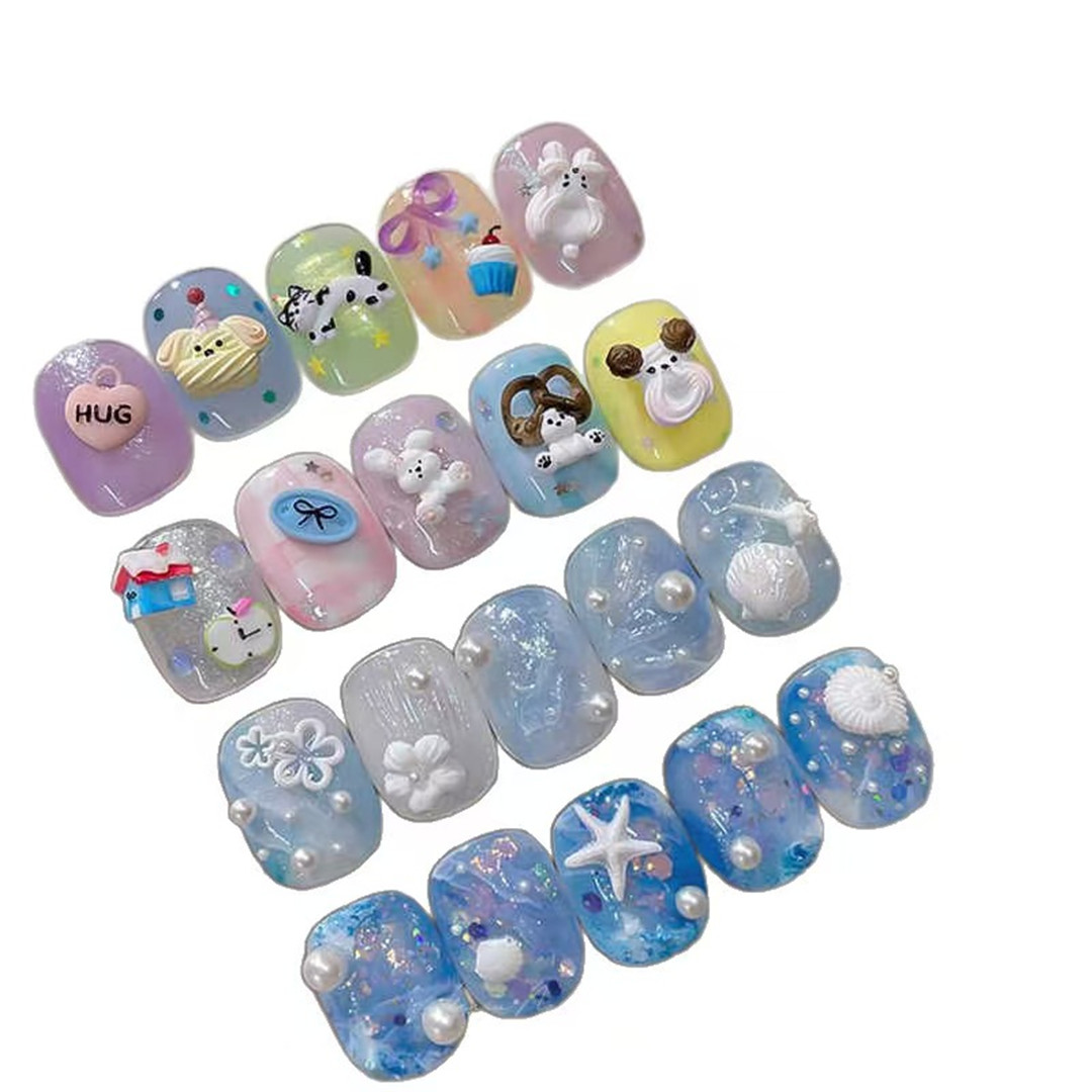 Nail Art Silicone Ocean Life Mold Set, Creative Nail Design Tools for Manicure & Pedicure, Easy-To-Use DIY Nail Template