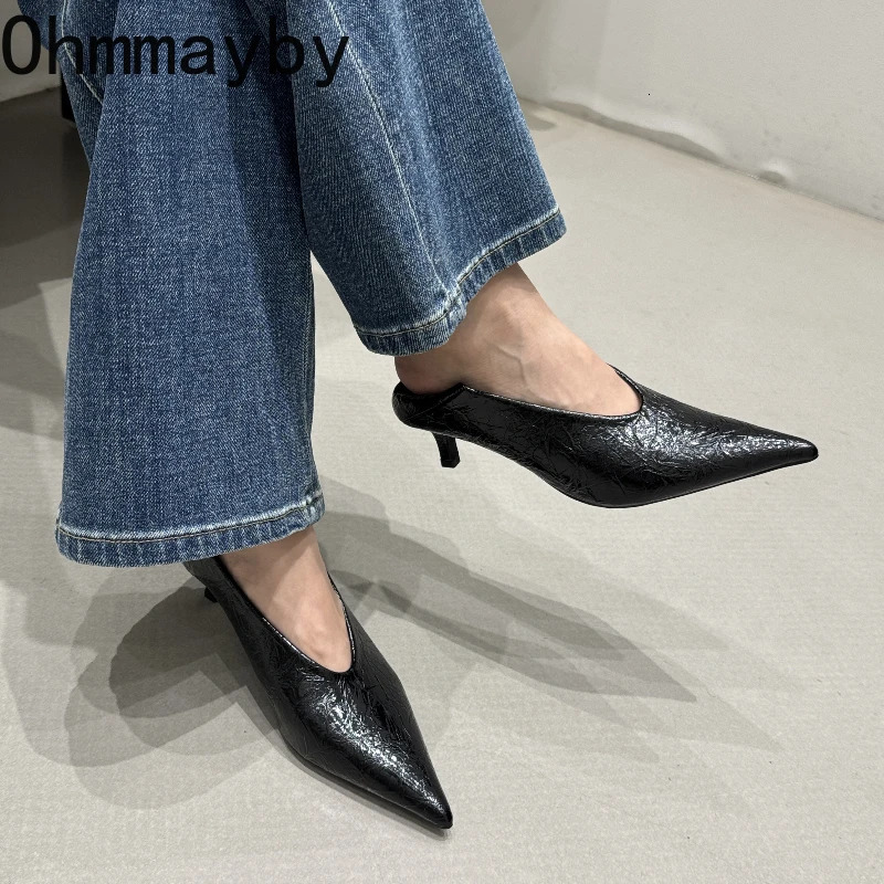 Fashion Pointed Toe Thin Heel Women Office Pumps Shallow Slip On Party Dress Shoes 2026 Spring Autumn Commuter Footwear 260402 - view 3