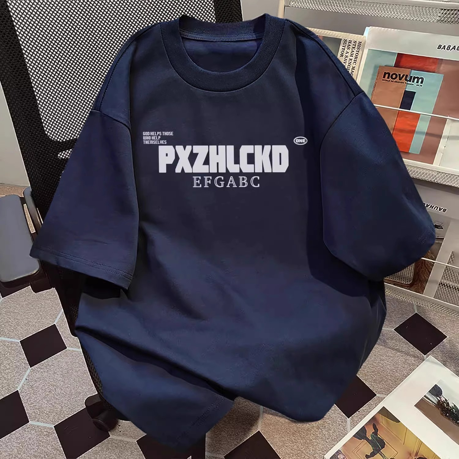 Luxury Brand Designer Men Fashion Heavyweight Cotton Letter Print T-Shirt Oversized Casual Short Sleeve Tee Plus Size Couple Top For Daily Streetwear