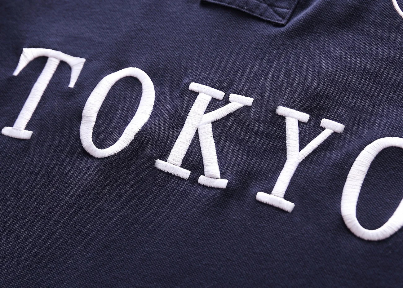 Mens polo shirt Tokyo Japan Royal short sleeve leisure sports party cotton embroidered contrast color original 260402