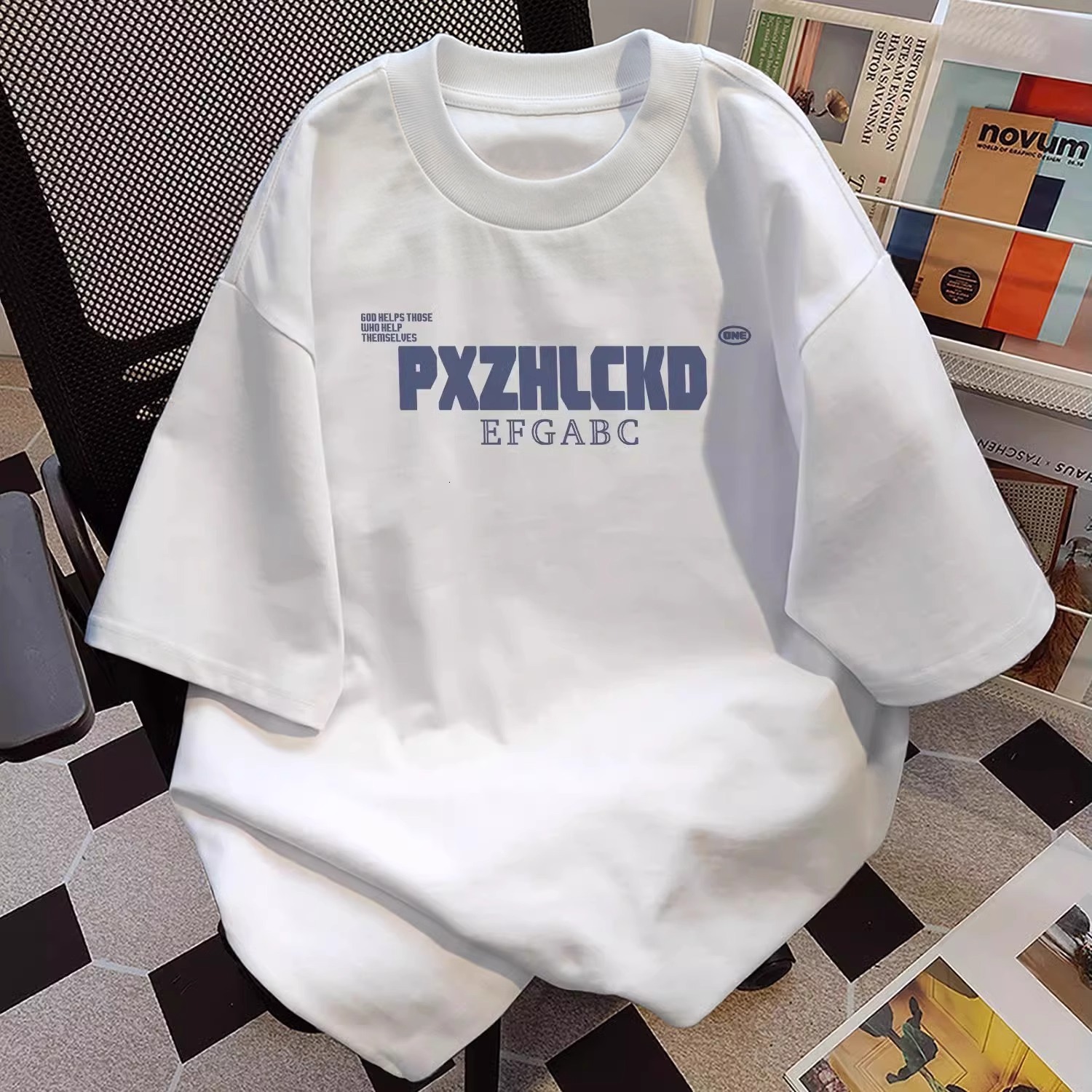 Luxury Brand Designer Men Fashion Heavyweight Cotton Letter Print T-Shirt Oversized Casual Short Sleeve Tee Plus Size Couple Top For Daily Streetwear