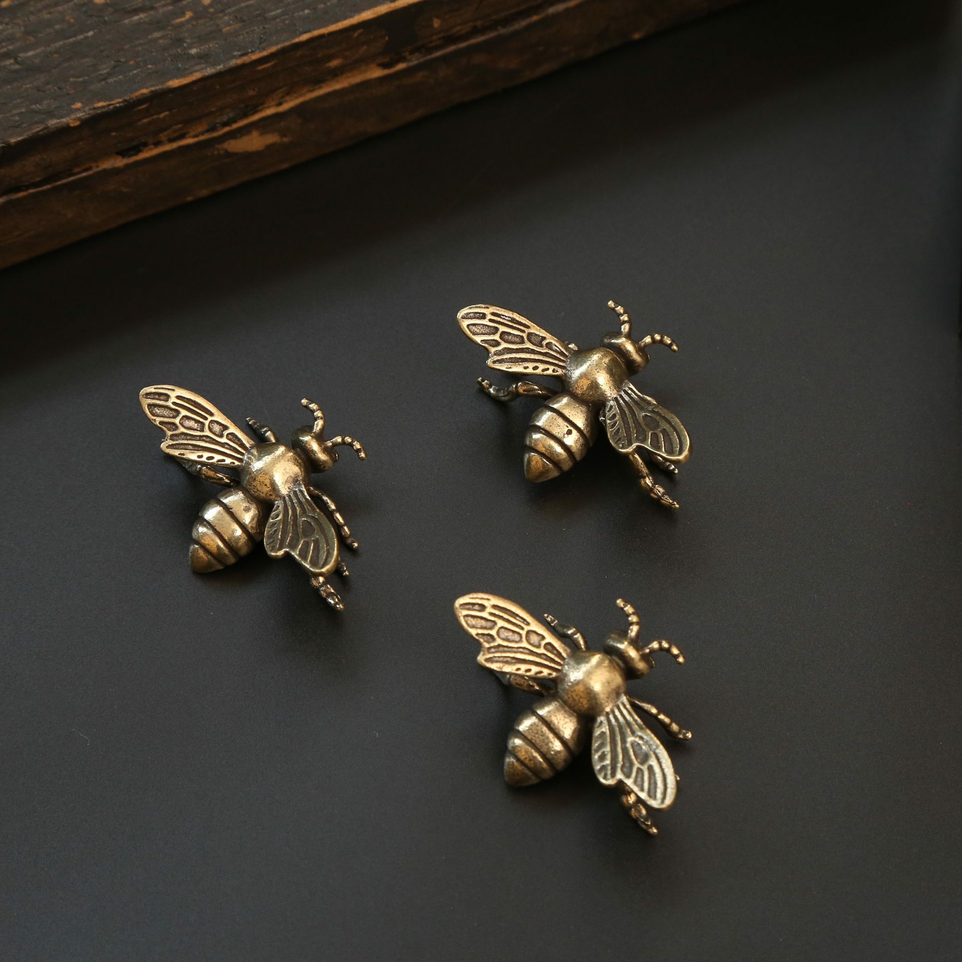 Home Decor Luxury Ornament Little Bee Living Room Desktop Entrance Copper Brass Craft Decoration