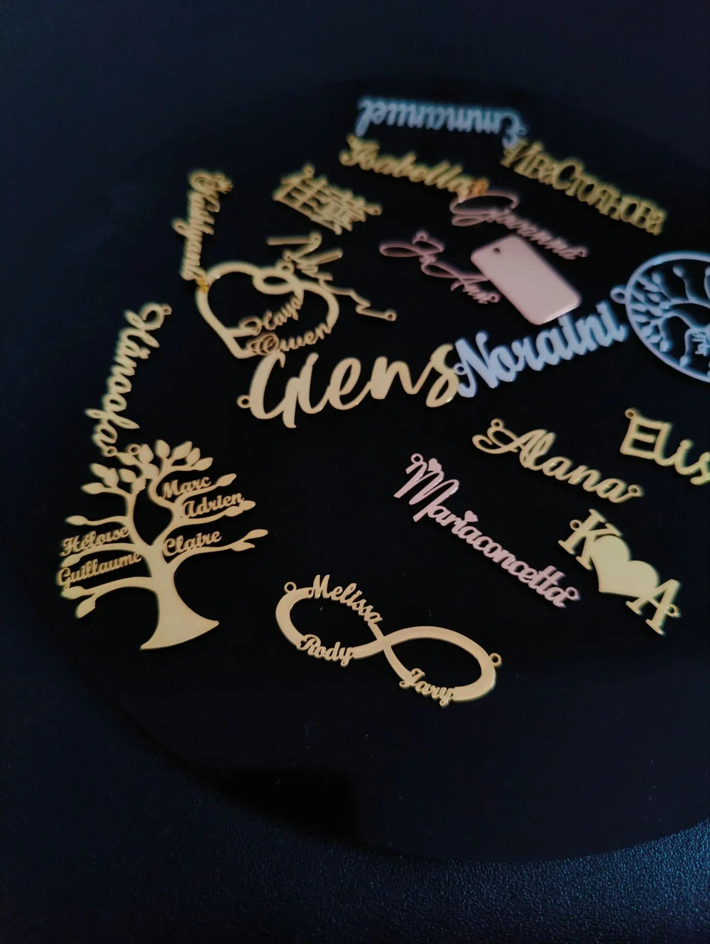 Personalized Name Pendant Letter Stainless Steel Stitch Nameplate DIY Decorative Sign Plate Wholesale 260403BJ - view 7