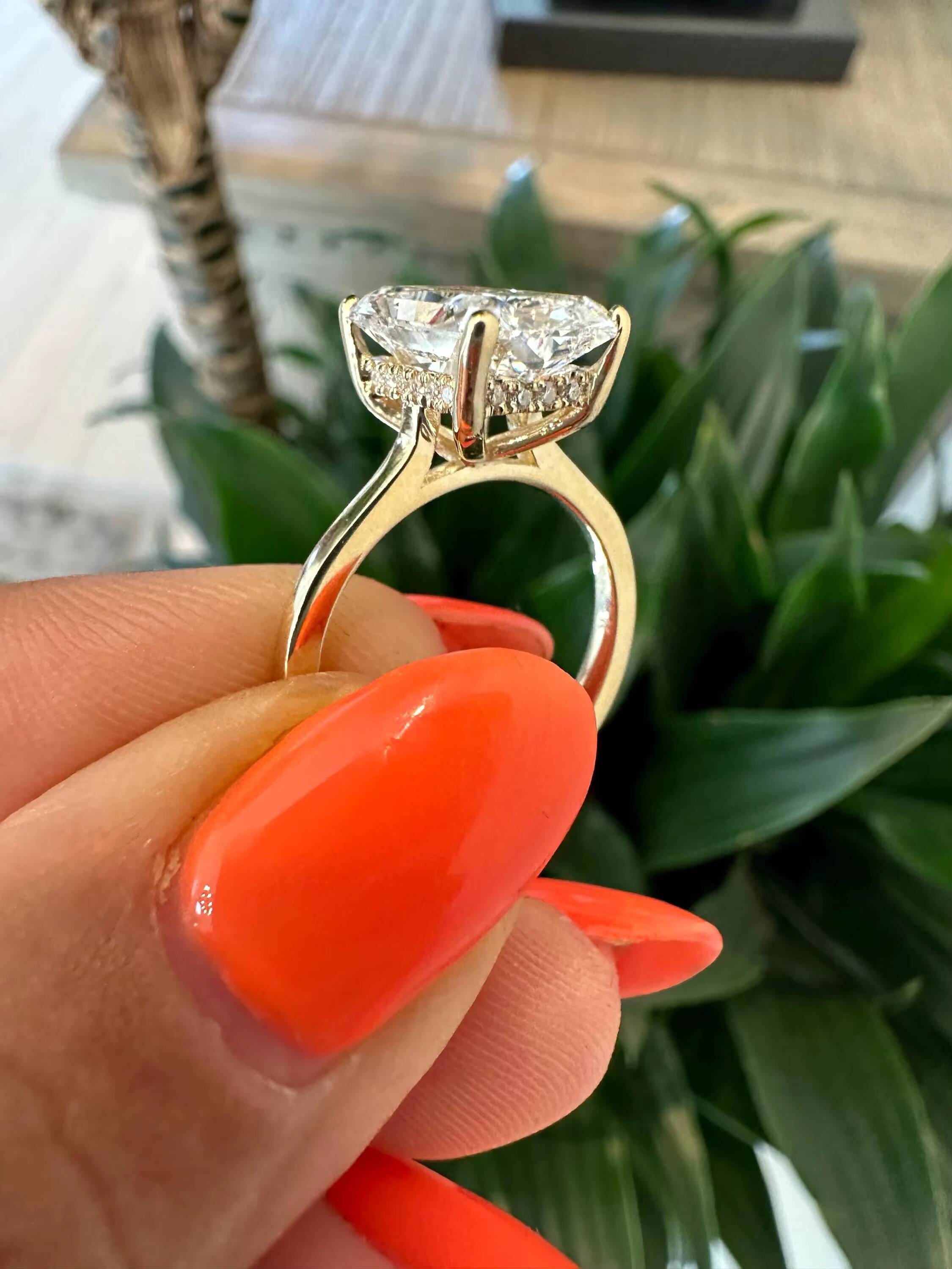Exclusive 4 Ct radiant cut lab grown diamond engagement ring 925 silver custom design direct manufacturer supplier