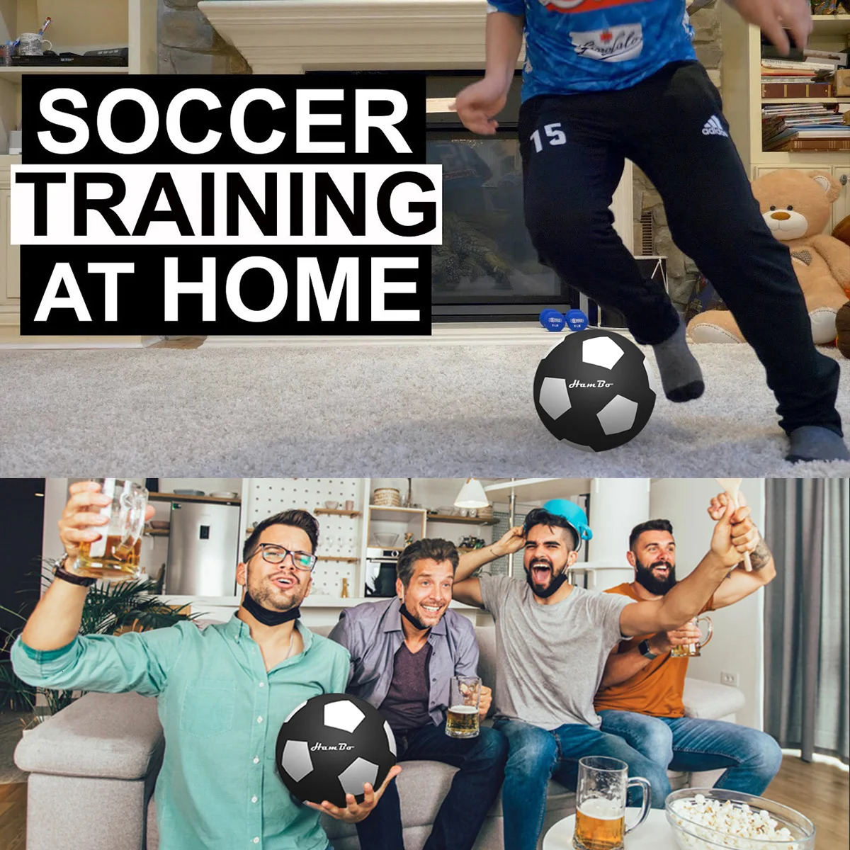 Silent Football Size 7 5 3 for Adults Children Mute Bouncing Indoor No Noise Airless Soccer Ball Foam Fun Sports Games y260416