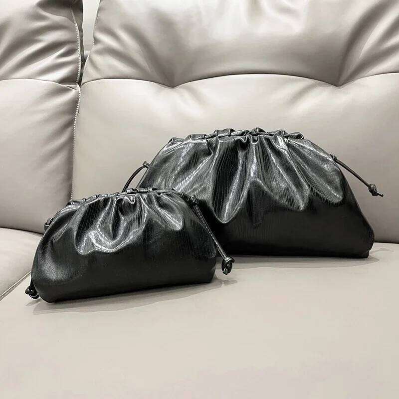 Luxury Zebra Print Women's Clutch Trendy Soft Pu Pleated Design Cloud Handbag Elegant Snakeskin Shoulder Dumpling Bag Suotong26405