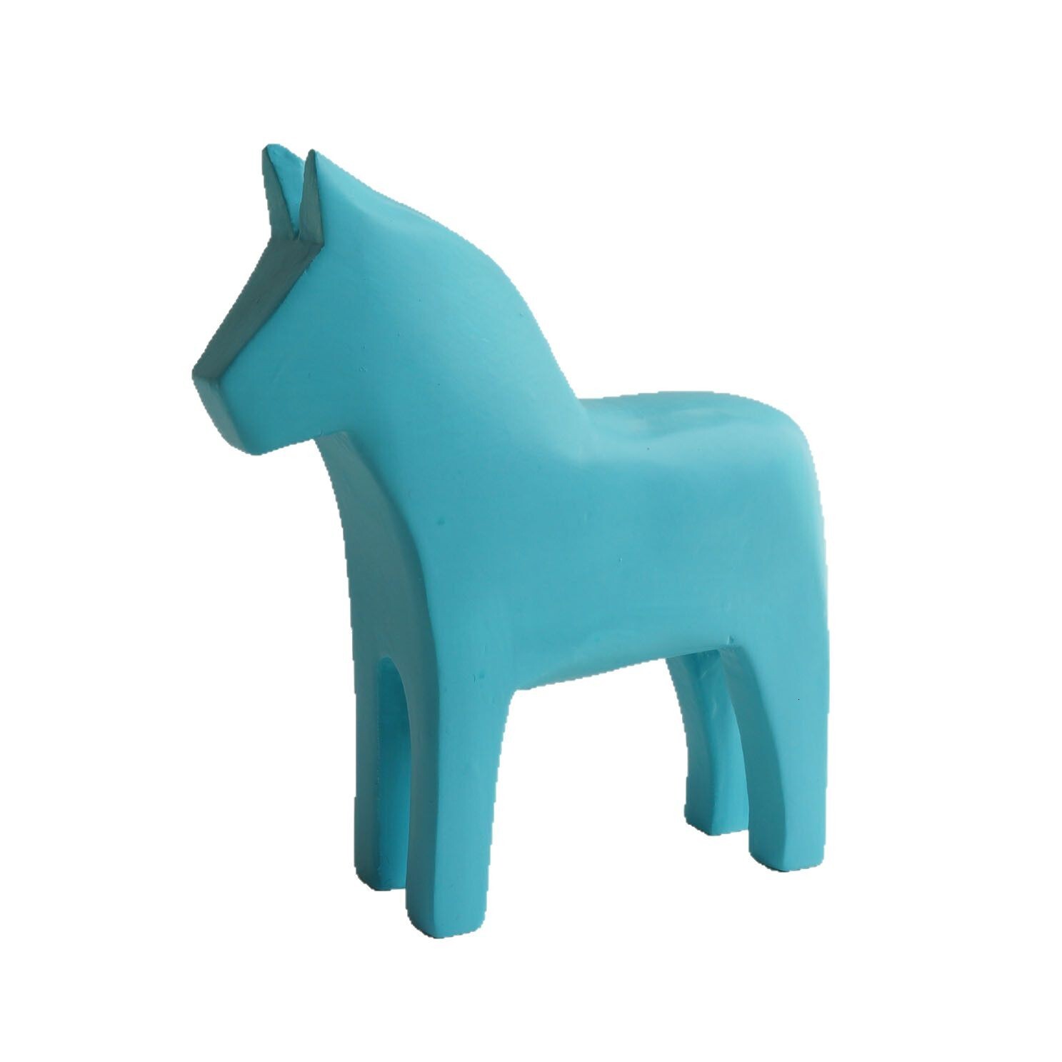 Home Decor Ornament Solid Wood Hand Carved Wooden Horse Creative Painting Doll Nordic Living Room Decoration Display