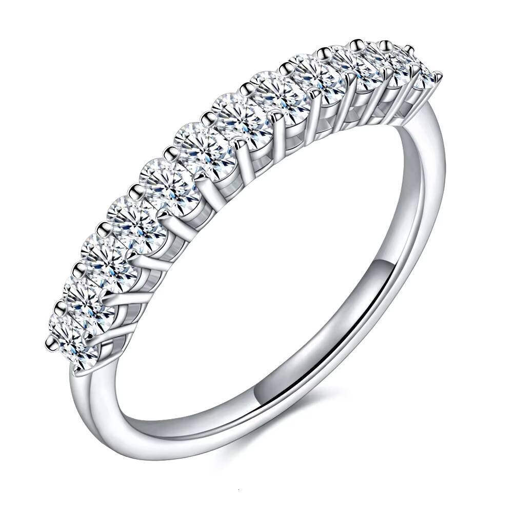 Oval Shaped 24mm Moissanite Eternity Band S925 Sterling Silver Gold Plated Unique yet Versatile Wedding Factory Direct