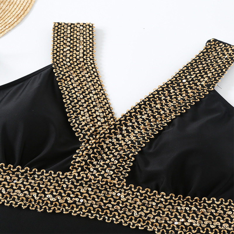 New Style Patchwork Slimming Plus Size One-Piece Swimsuit For Women Beach Bikini For Plus Size Ladies