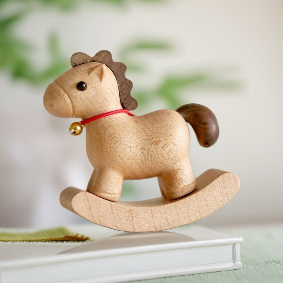 Home Decor Wood Horse Handmade Beechwood Rocking Horse Ornaments Premium Gifts Small Size