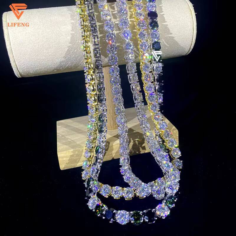 Cheapest Price D VVS Moissanite Tennis Chain S925 Silver Pass Diamond Tesst Fine Jewelry Tennis Chain Necklace Bracelet