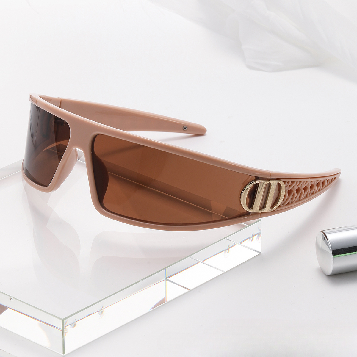 Luxury Brand Designer Jewelry New Trendy Fashion Headband Glasses, Popular Online, High-End Personalized Sunglasses, Perfect For Street Photography, V