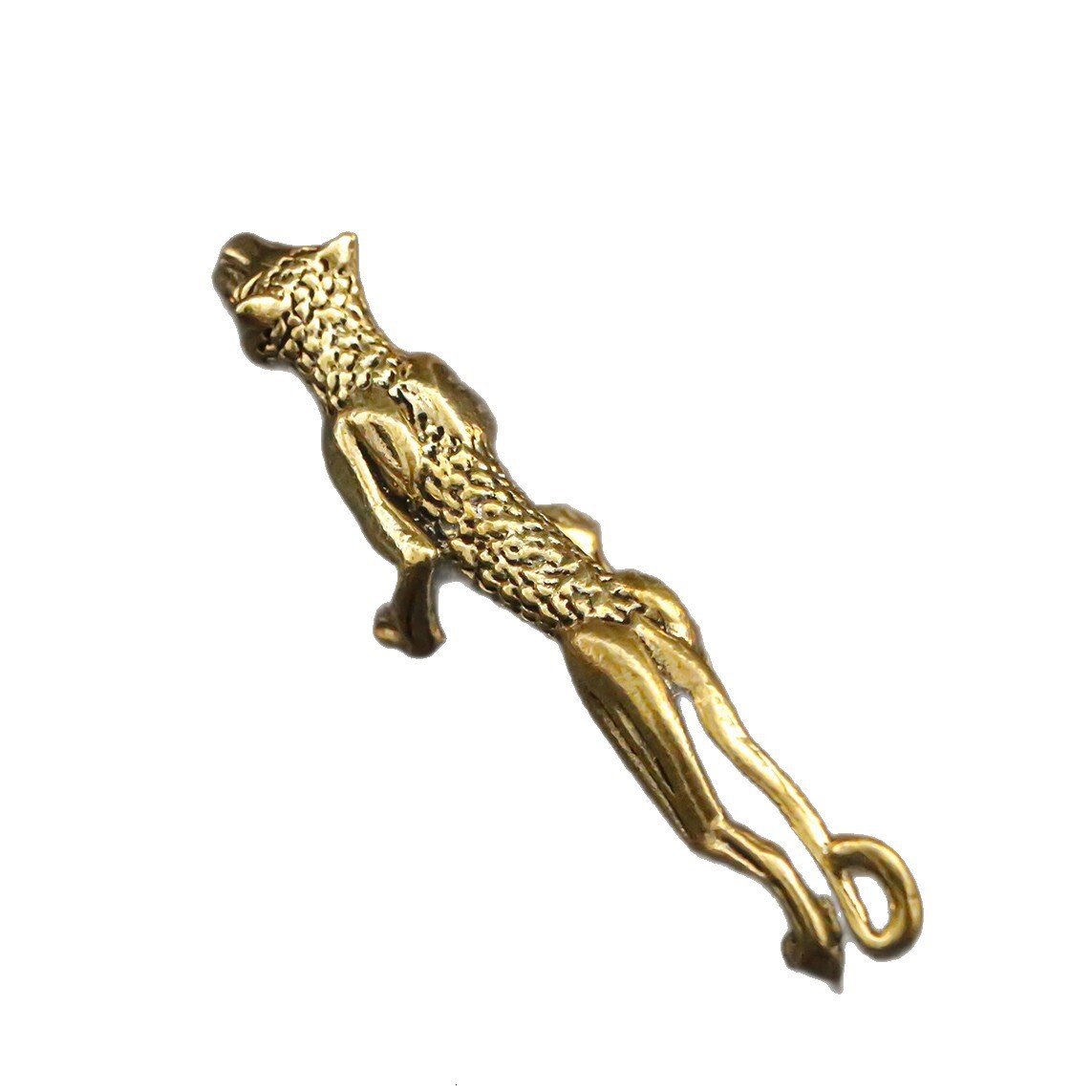 Ornament Solid Brass Vintage Distressed Cheetah Money Leopard Desktop Decoration Creative Pen Holder