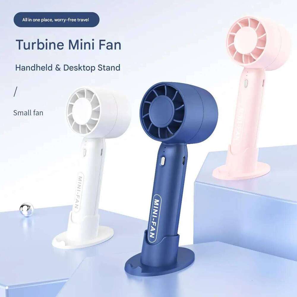 Turbo handheld small fan USB charging mini outdoor portable lightweight desktop stand with long-lasting battery life - view 3