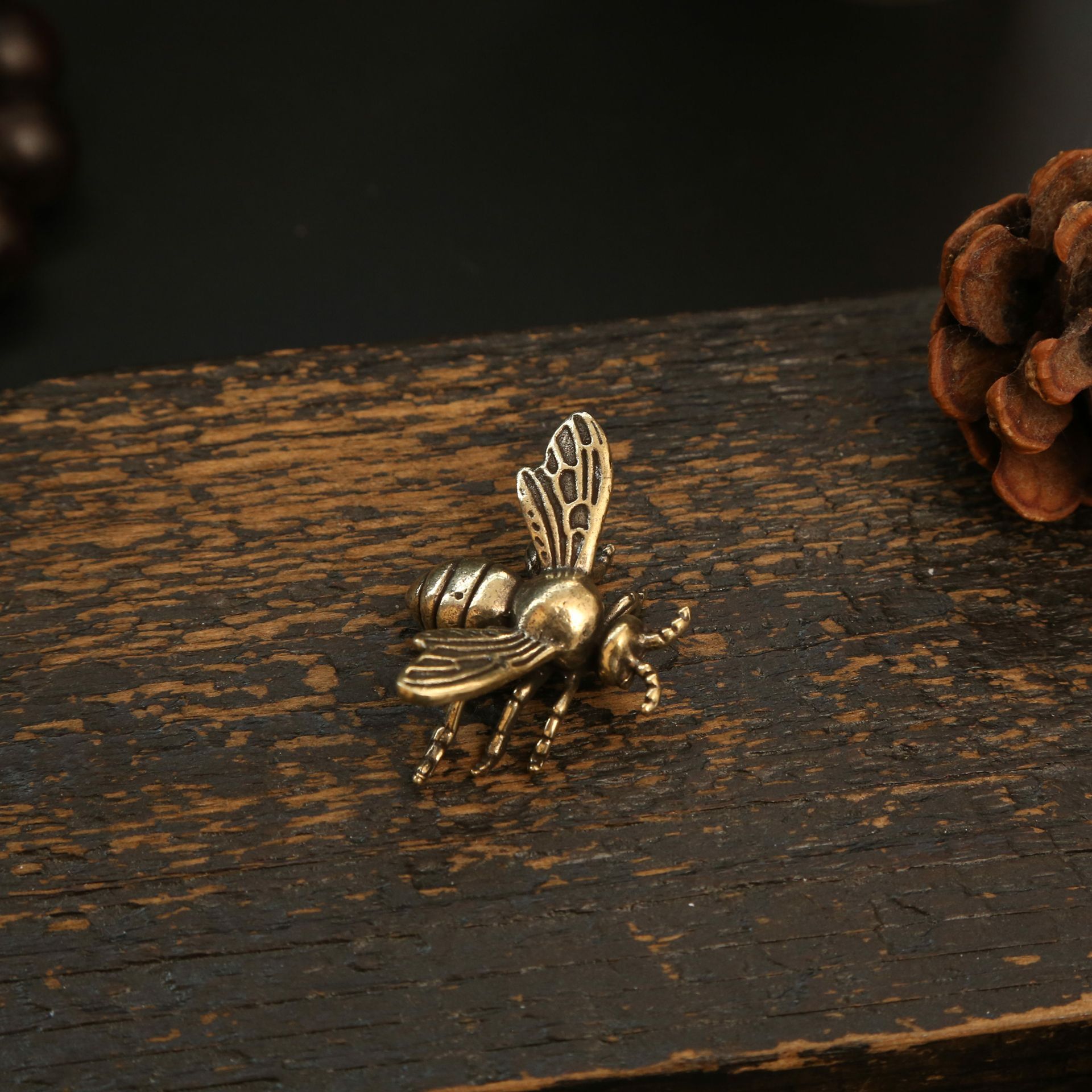 Home Decor Luxury Ornament Little Bee Living Room Desktop Entrance Copper Brass Craft Decoration