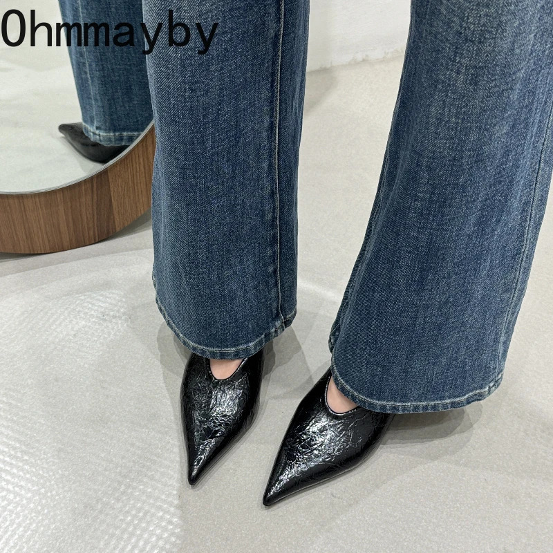 Fashion Pointed Toe Thin Heel Women Office Pumps Shallow Slip On Party Dress Shoes 2026 Spring Autumn Commuter Footwear 260402 - view 4