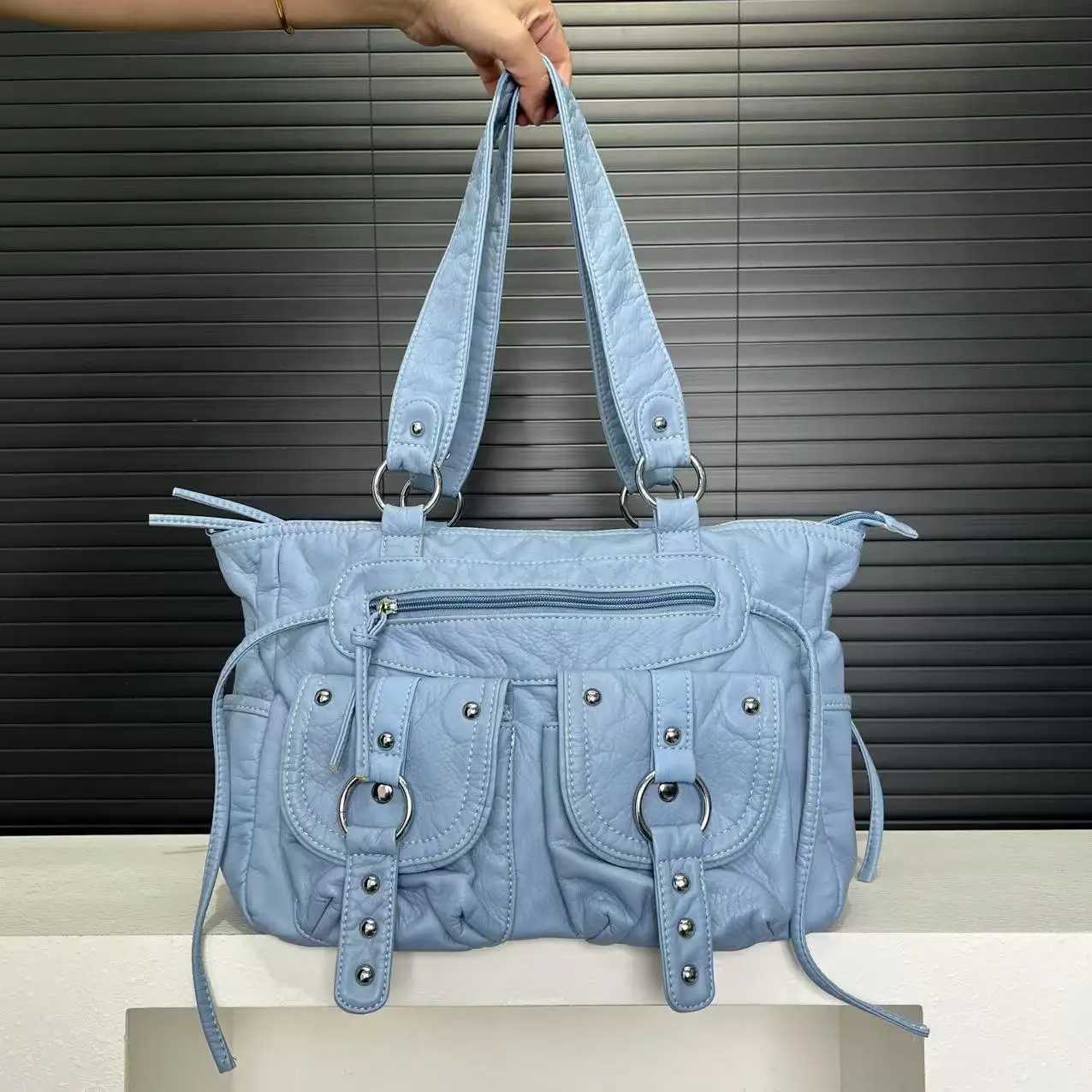 Venn Angel Womens Bag Fashion PU Shoulder Bag Casual Vintage Hobo Messenger Bag Satchel Large Cell Phone Pocket Purse C260406