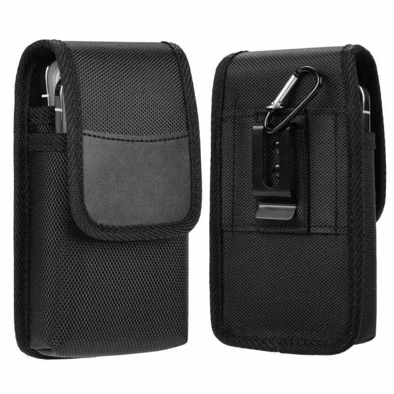 Universal phone bag under 75 inches Nylon Dual Pocket Cell Phone Belt Pouch Case Mens Outdoor bag for iPhone Samsung Xiaomi C260406