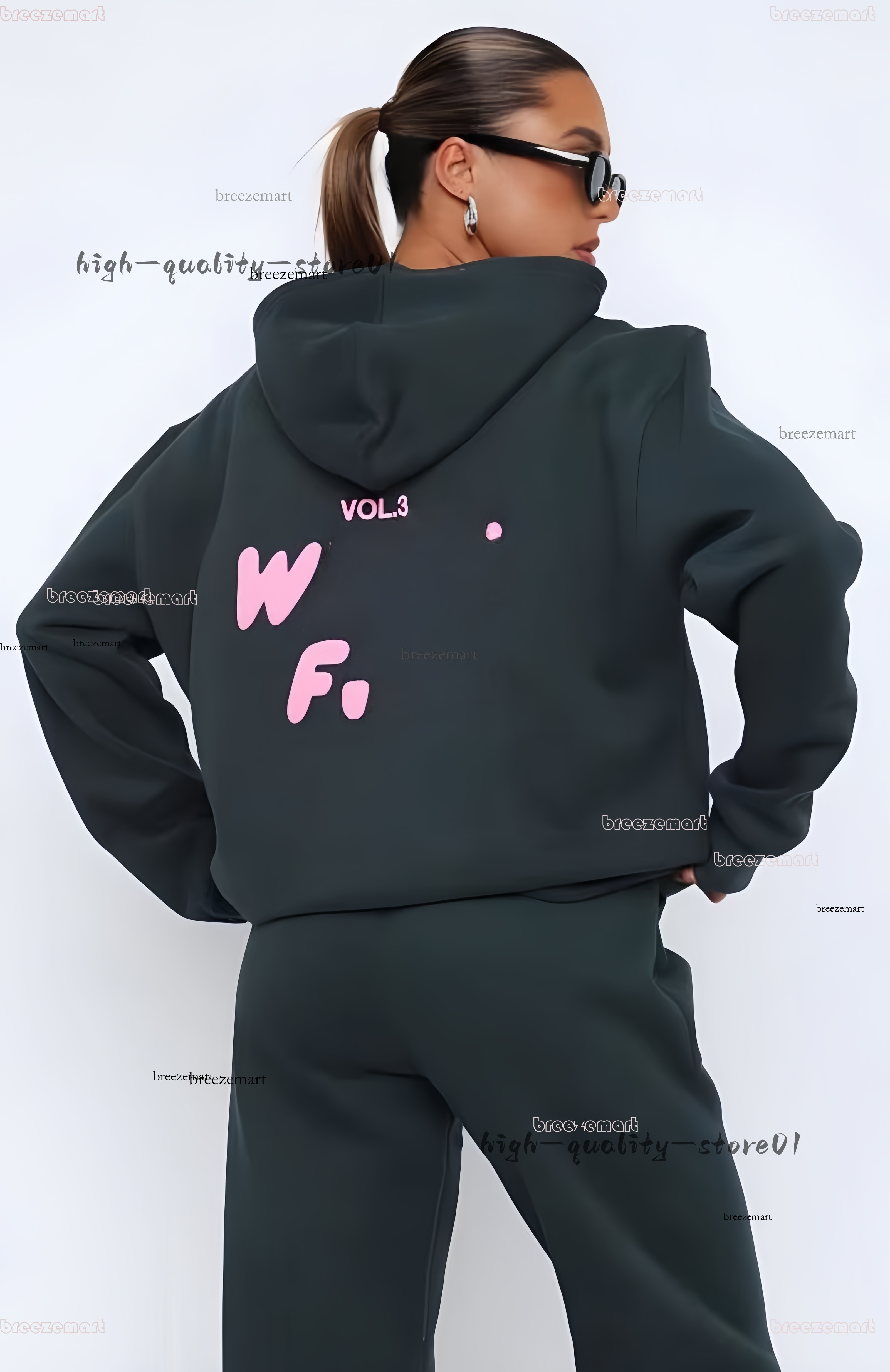 White Foxhoodie Designer Hoodie Womens Letter Print Autumn Winter High Quality Fashion White Foxset Hoodie Sports Sweatshirt Sweatpants Women White Foxset Set 090