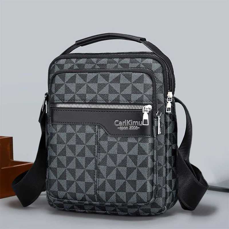 Trendy Mens Multi-color Patterned Bag Elegant Design for Daily Commute Outings High-end Practical Versatile Portable Bag C260406