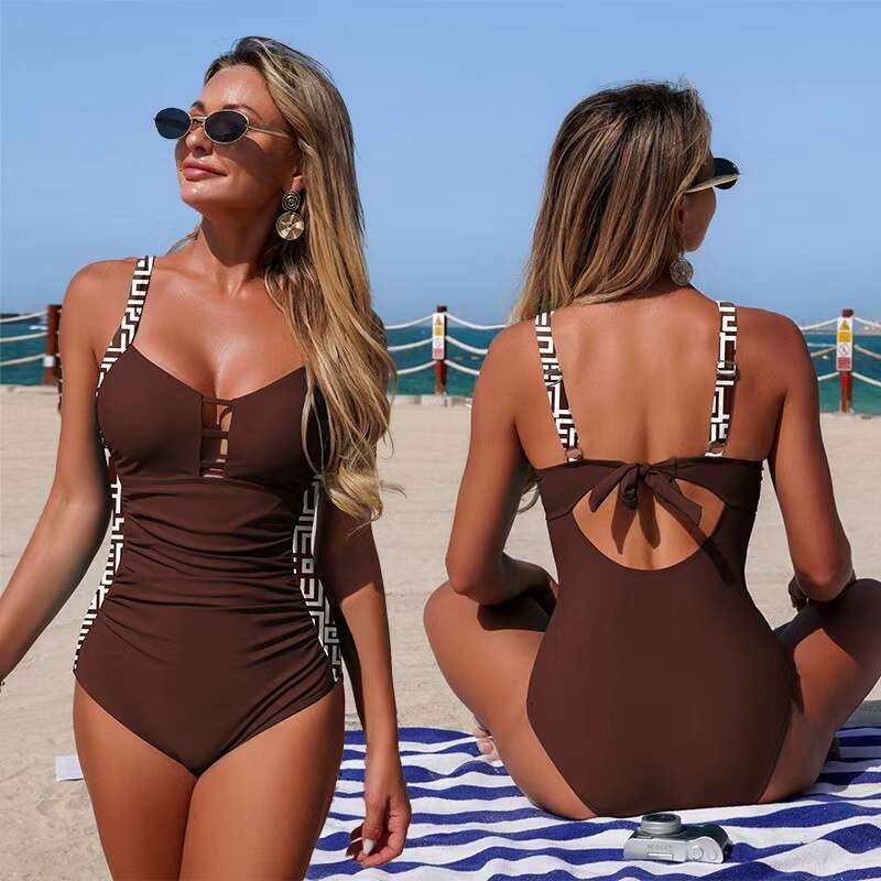 New One-Piece Swimsuit For Women 2026 Amazon European And American Factory In-Stock Wholesale Women's Cross-Border Swimwear 7c9c