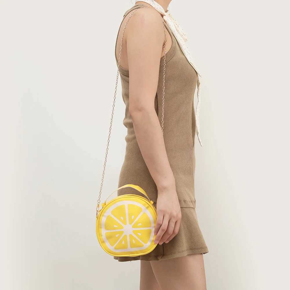 Womens Fruit Bag Lemon Bag Small Clear Chain Shoulder Crossbody Bag C260406