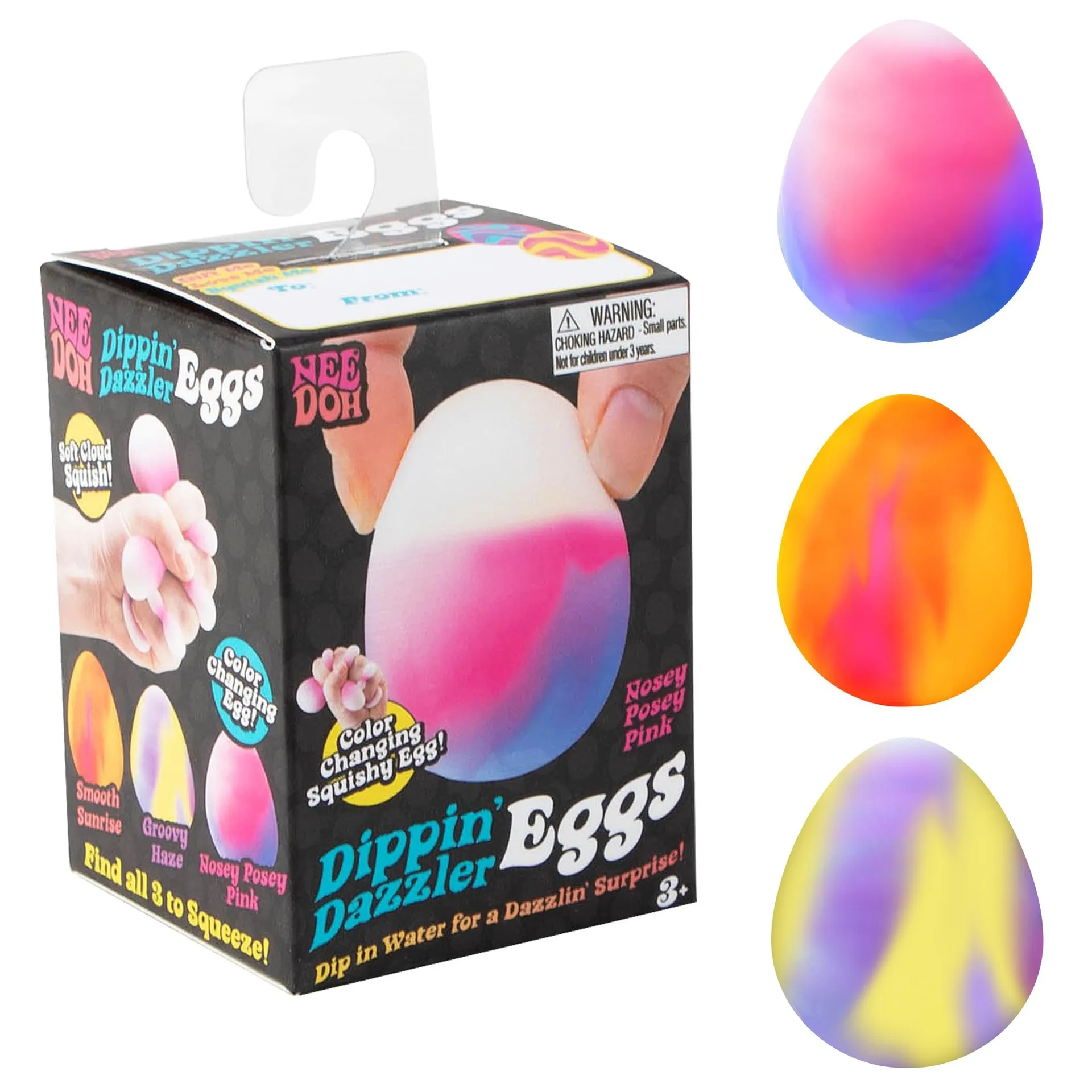 IN stock Needoh Dippin Dazzler Eggs Squishy Toys Sensory Toys Color Changing Squishy Eggs Stress Relief Slow Rebound Needoh Fidget Toys for Kids