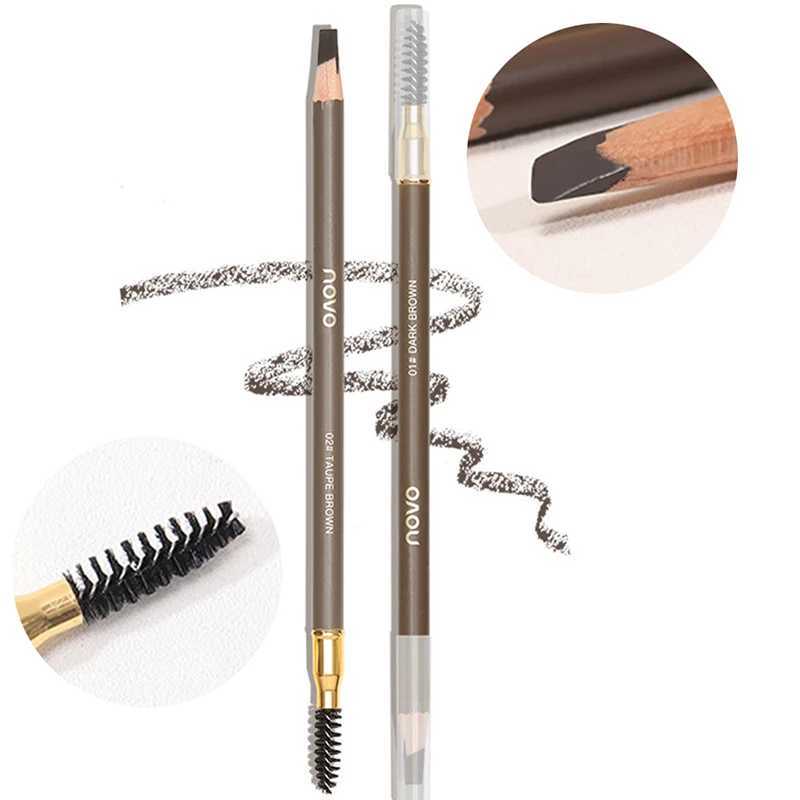 Waterproof Eyebrow Pen with Brush 7 Colors Natural Lasting Non-caking Eyebrow Pencil Outlining Wild Brow Korean Makeup Cosmetics H260406