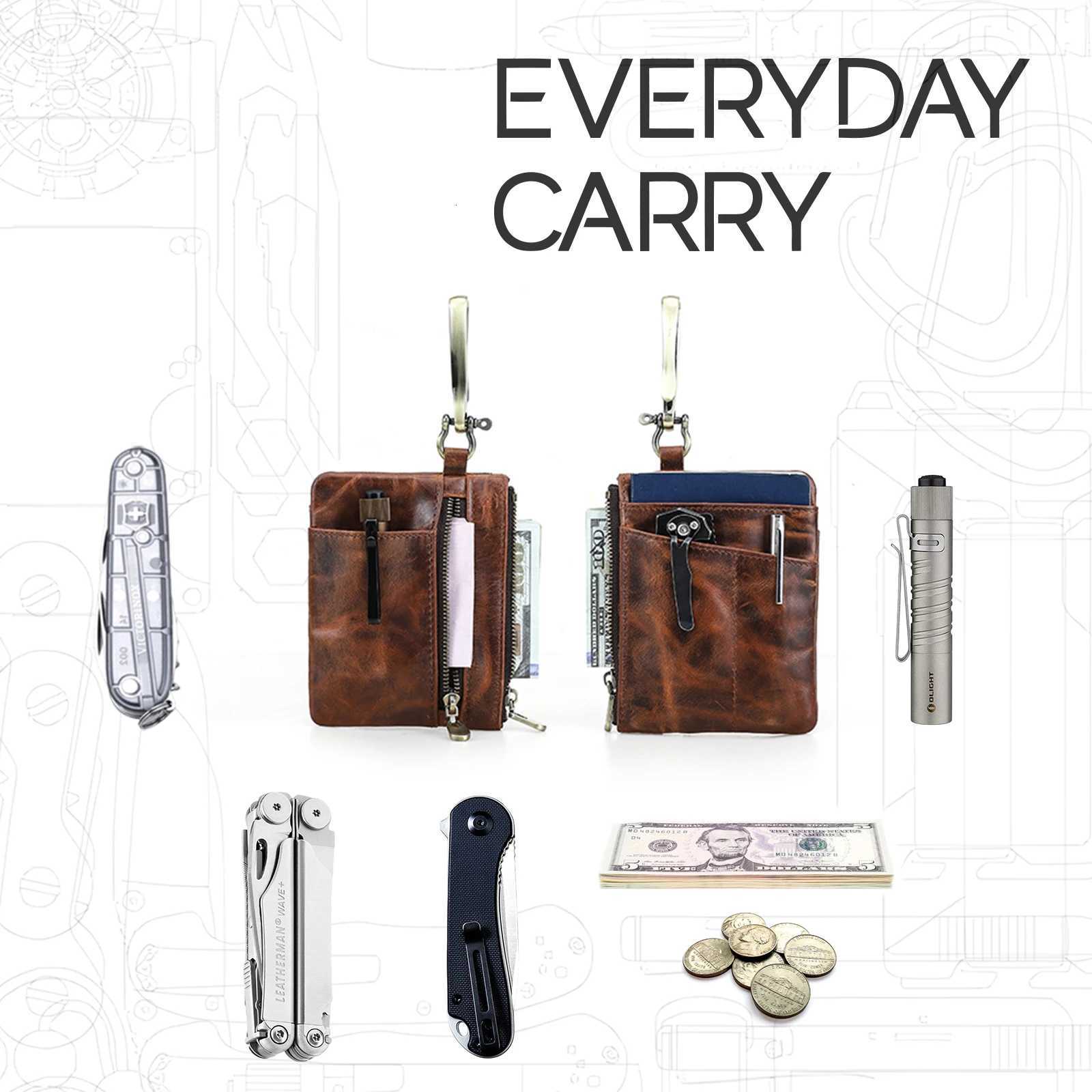 Hiram EDC Pouch Mini Wallet Key Card Carrier Holder Small Travel Waist Bag Camping Hiking Hunting Accessories Pouch C260406