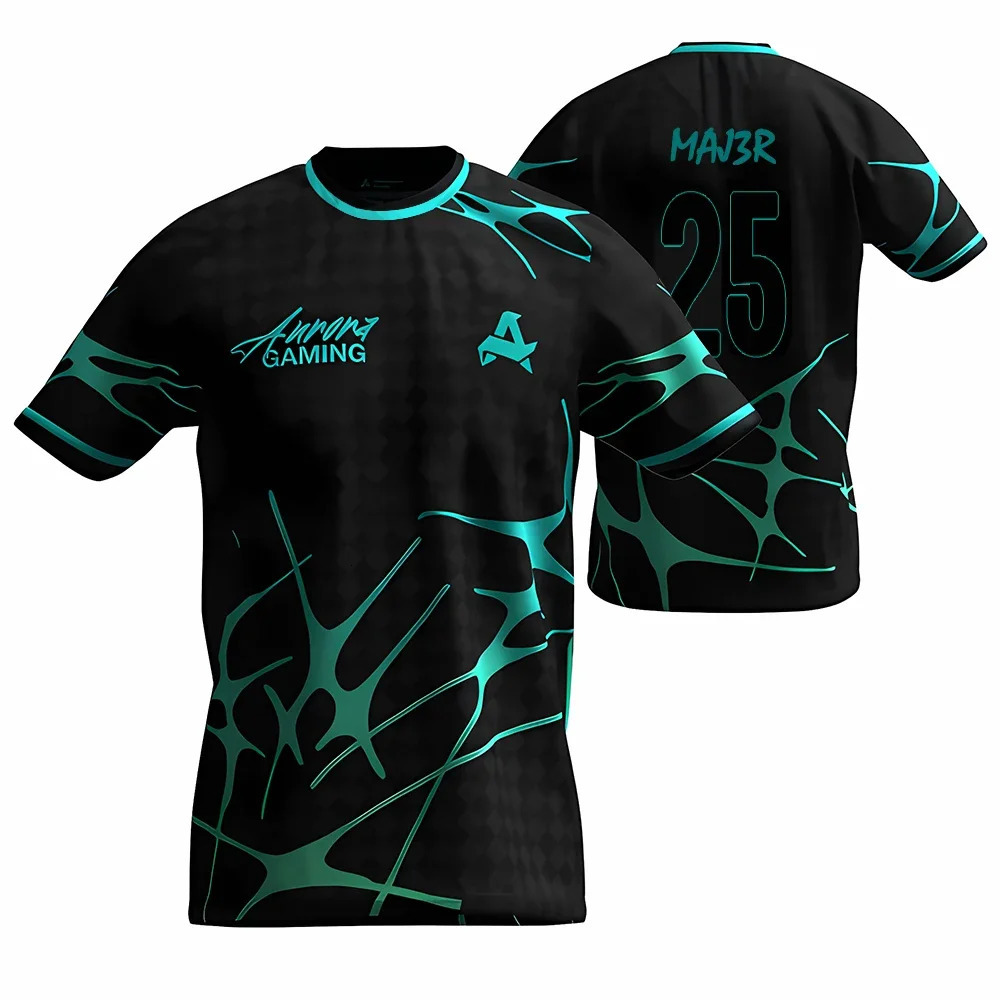 CS2 Summer Training Clothing Esports Club Aurora Gaming Uniform CSGO Player T-shirt Sports Breathable O-neck Top 260402 - view 6