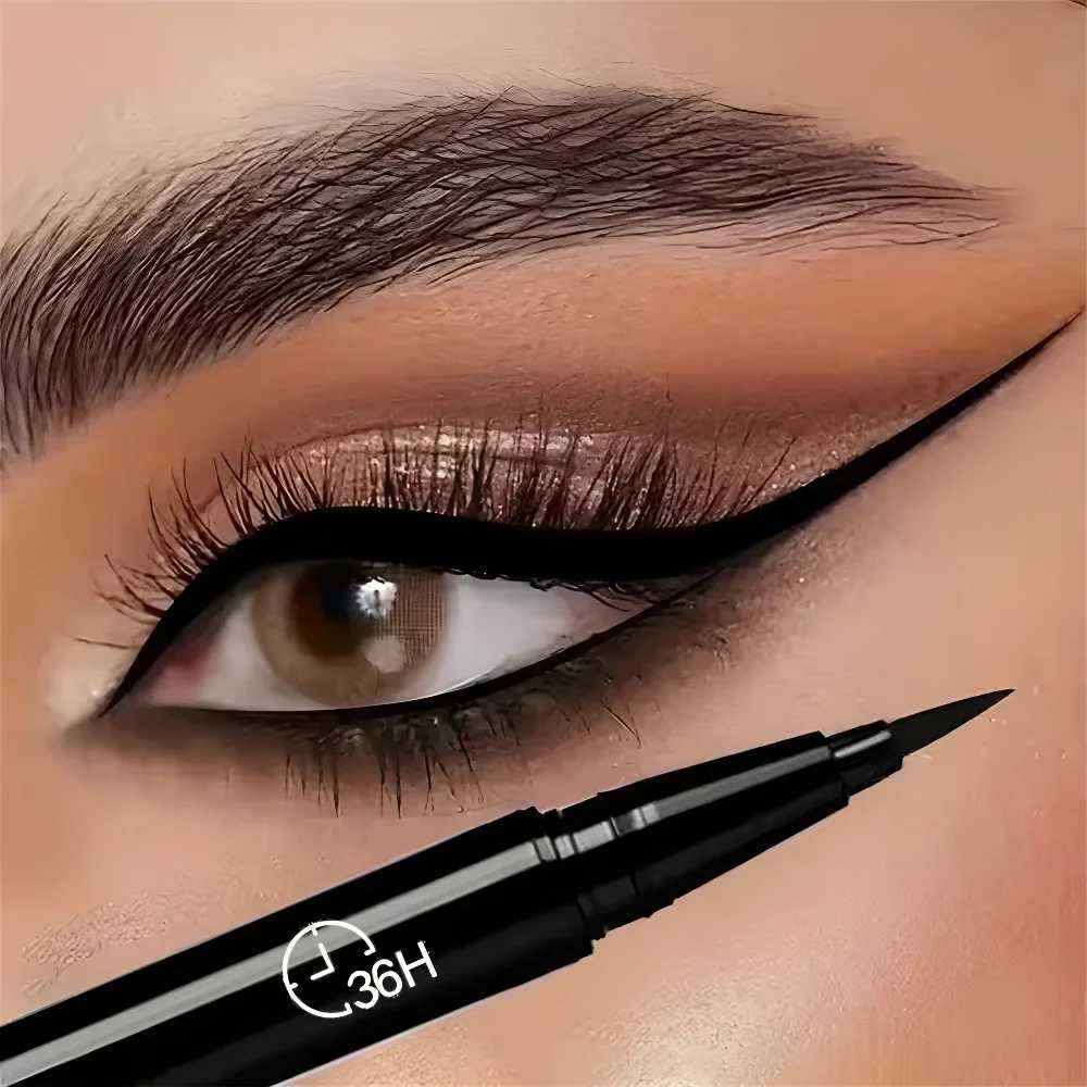 36-Hour Lock Lasting Liquid Eyeliner Pencil Waterproof Black Ink Pen Smudge-Free Matte Quick-dry Eye Liner Smooth Cosmetics H260406