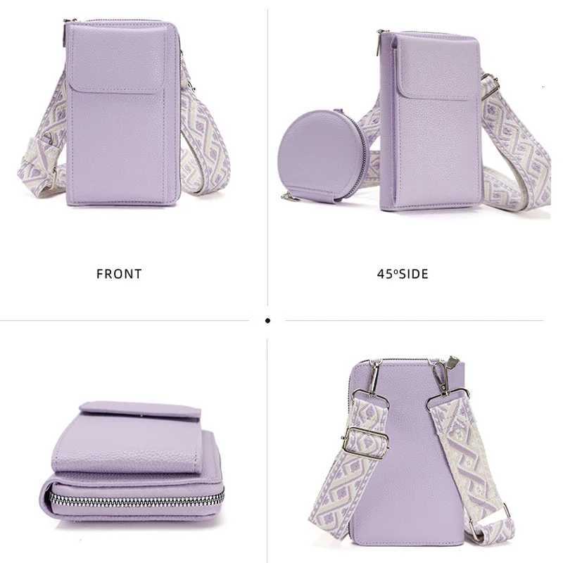 Buylor Fashion Womens Phone Bag Leather Mini Mobile Phone Shoulder Bag Casual Travel Shopping Lightweight Portable Small Purse C260406