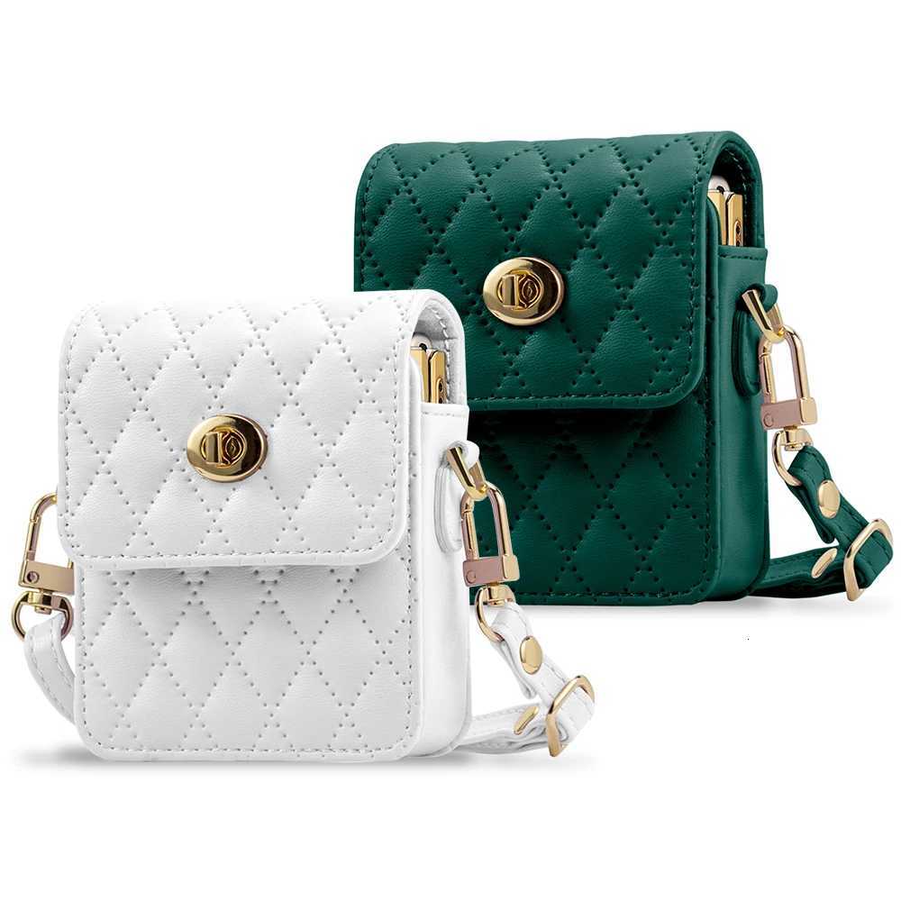 WomenGirls Fashion PU Leather Mini Phone Bag With Adjustable Crossbody Lanyard Strap For Galaxy Z Flip 7/6/5/4/3 Phone Case C260406