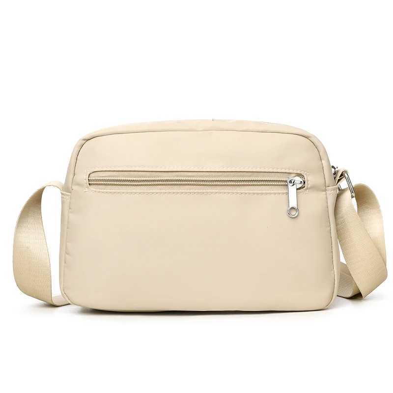 Large-capacity womens office backpack - waterproof nylon fabric bag - fashionable multi-compartment single-shoulder bag - trend C260406