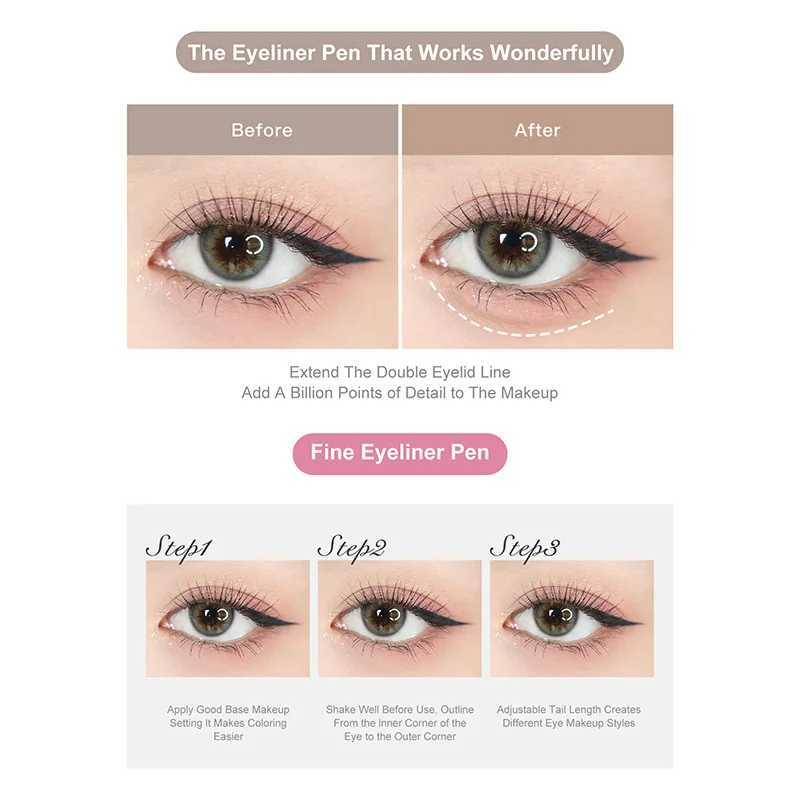 FLORTTE Liquid Eyeliner Pen Long-lasting Waterproof Smudge-proof for Natural Eye Makeup H260406