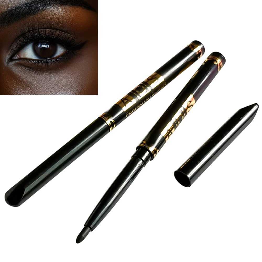 2Pcs Waterproof Black Brown Eyeliner Pencils-Smudge-Proof Long-Lasting Beginner-Friendly Smooth High Pigmented Punk Eye Makeup H260406