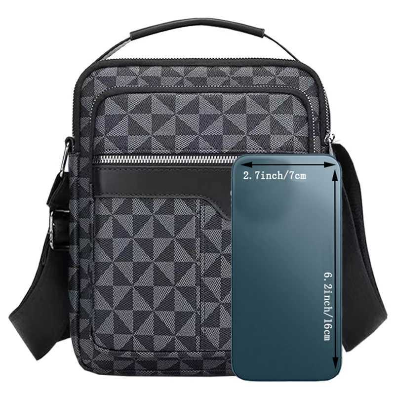 Trendy Mens Multi-color Patterned Bag Elegant Design for Daily Commute Outings High-end Practical Versatile Portable Bag C260406