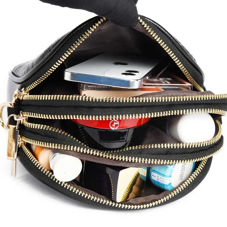 3 Layers Zipper Pockets Quality Crocodile PU Leather Womens Handbags Shoulder CrossBody Bags Light Luxury Female Handbag Sac C260406