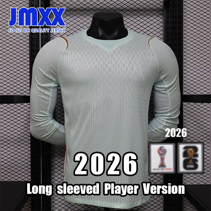 JMXX 26 27 Long sleeved Player Version French Soccer Jersey Home Away Third Special Pre Match Mens Uniform Football Man Shirt 2026 2027