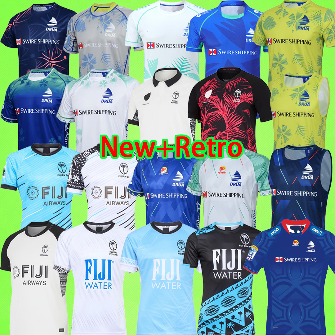 NEW + Retro FIJI jerseys 2025 2026 2027 VEST Men's home away Third Stadium Rugby Shirt T Pre Match SEVENS 25 26 27 Training uniform S-5XL kids women white blue kit