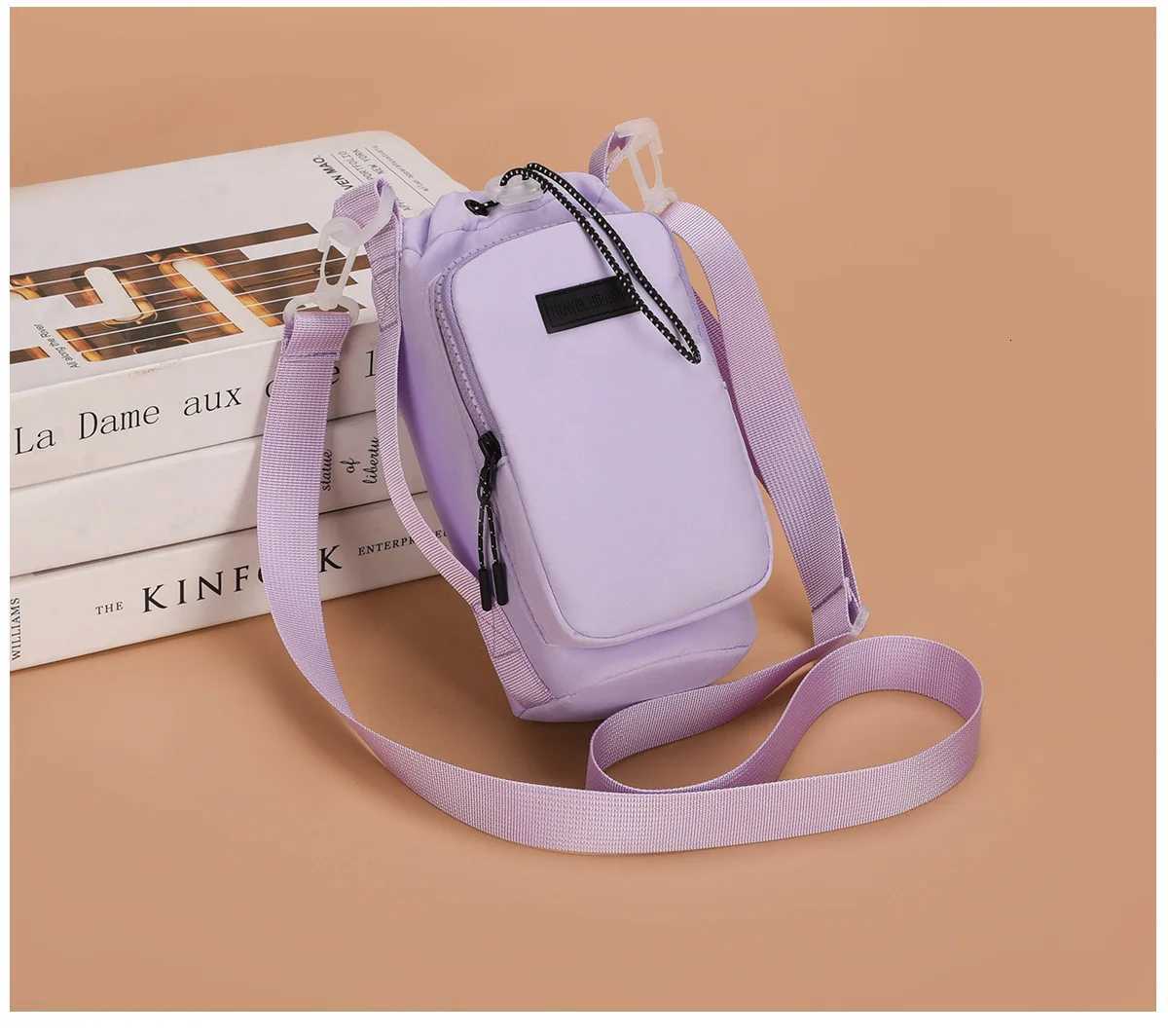 Portable Water Bottle Bag with Adjustable Shoulder Strap Water Bottle Sleeve for Walking Hiking Camping Gym C260406