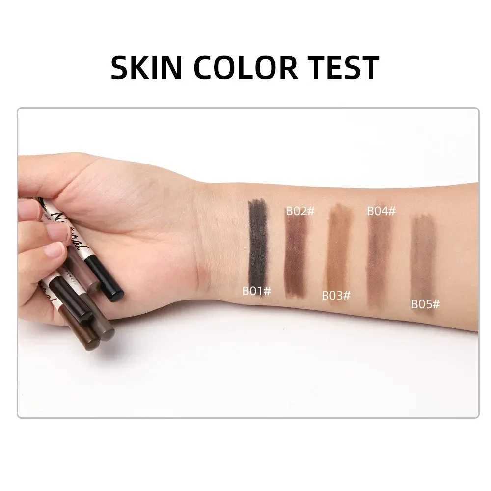5 Colors Eyebrow Pencil Makeup 2 In 1 Eyeliner Marker Waterproof Tattoo for Eyebrows Enhancer Dye Tint Pen Long Lasting Cosmetic H260406