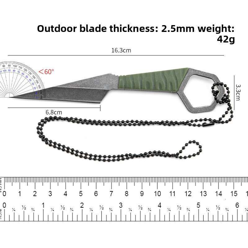 Cross-border best-selling in-stock mini hanging neck EDCK sheath, portable tactical outdoor knife, new Amazon model