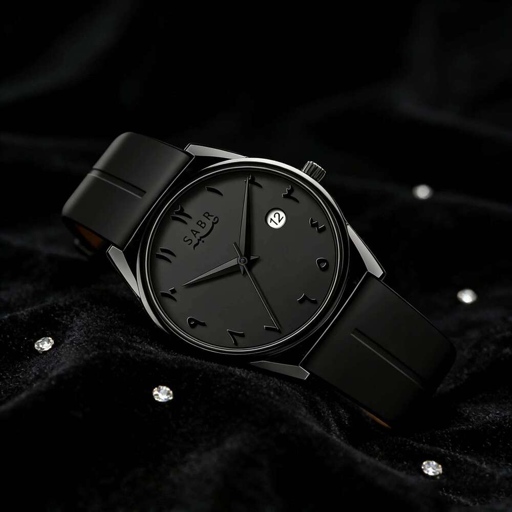 Sabr Unisex Casual Quartz Watch 11422, Square Alloy Case - Orange Silicone Strap, Arabic Numerals Dial, 3ATM Waterproof, Complete Calendar - view 3