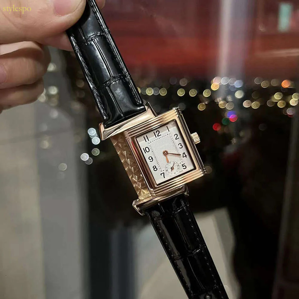 Jaeger-LeCoultery JaegerLeCOULTER lady's JaegerLeCoul ter Designer Lady's watch Flip Stainless Steel Strap Cross-Brand In Stock Quartz Watch