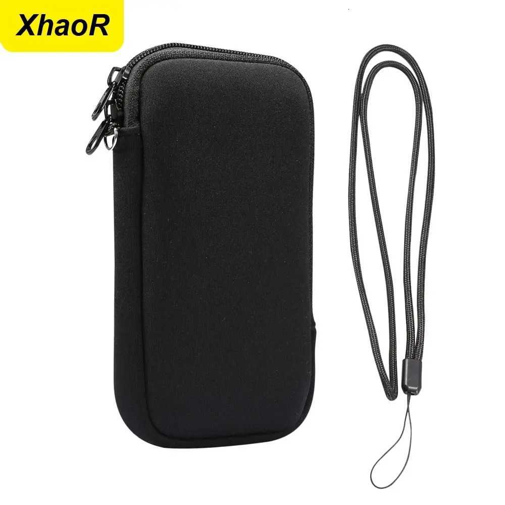 Universal Neoprene Phone Bag For iPhone 15 14 13 Pro Max Samsung Xiaomi Charge Cable Shockproof With Hanging Rope Storage Pouch C260406